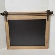 Olivia & May 17" x 21" Wood Sign Wall Decor with Chalkboard Brown: Farmhouse