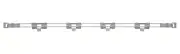 Metro MAX4-L60-2S Stackable Shelf Ledge (Back) for MetroMax 4 Industrial Plasti