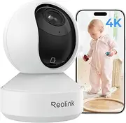 [REOLINK] Wireless Security 8MP Camera Indoor PTZ, Pan Tilt 3X Optical Zoom 2.4 / 5GHz Dual-Band WiFi, Motion Detection CCTV IP Cam for The Baby, Elder, Pet | E1 Zoom-White