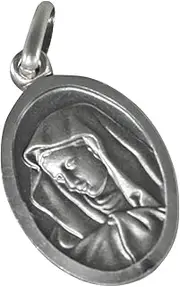 [AFP] AS-282 Pendant Madonna Saint Mary 925 Sterling Silver, Enamel, No Gemstone