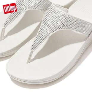 【FitFlop】LULU CRYSTAL EMBELLISHED TOE-POST SANDALS 經典水鑽夾腳涼鞋-女(奶油色)