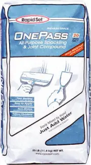 Rapid Set 701010025 One Pass Drywall Repair Material, 25 Lb. - Quantity 1