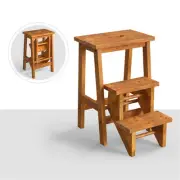 3 in 1 Folding Step Stool Lightweight Multipurpose Kitchen Ladder Easy Storage