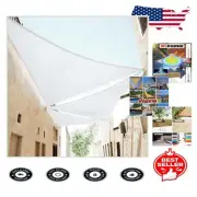 Durable 22' Triangle Shade Sail Canopy - Commercial Quality with 3-