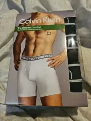 Calvin Klein Men's BOXER BRIEF The Ultimate Comfort from BAMBOO 3Pk Size L