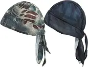 [TOVINANNA] 2 Pieces Women Chemo Hat Turban Beanie, Pre-Tied Headwraps Headwear Bandana for Men Headwraps for Men Hat for Outdoor Sun Equipment Decorate Sports Cap Man Cycling Mask
