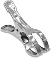 Elrachen 10 Pieces Stainless Steel Beach Towel Clips Large Hanging Plugs Wind Resistant For Heavy Clothing (11 Cm)