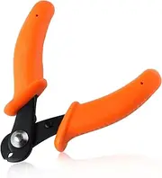 LEONTOOL 3-Inch Memory Wire Cutters for Jewelry Making, Craft Projects, Electronic Copper Wire, Handicrafts - Carbon Steel, Orange