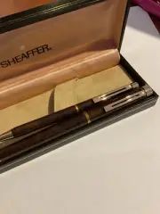 SHEAFFER TARGA LAQUE THUYA RONCE FOUNTAIN PEN AND PEN 14CT GOLD NIB UNUSED