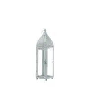 HOME LIGHTING DECOR SMALL SILVER MOROCCAN CANDLE LANTERN