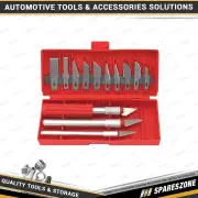 17 Pcs PK Tool Hobby Knife Set - 3x Precision Handles 13x Assorted Blade Shapes