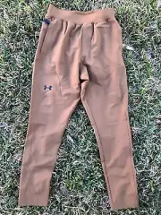 Under Armour Unstoppable Taper Fitted Pants Brown 1352028-498 Mens Sz Small