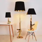 Modern Anti-War Design Gold AK47 Gun Table Lamp LED Desk Lamp Silver Floor lamp