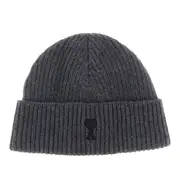 [AMI] AMI 'Ami de Coeur' wool beanie hat Man One Size One Size Grey