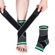 Ankle Support Brace, Adjustable Compression Ankle Support, for Men Women Achilles Tendon Support and Plantar Fasciitis, Stabilize Ligaments, Eases Pain Swellin