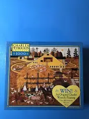 Charles Wysocki "Farm Folks " 1000 PC Puzzle Hasbro/MB 2003 NIB