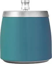 Blue Gradient Stainless Steel Big Ashtrays with Lid for Outside Patio Indoor, Cute Smokeless Ashtray with Cover for Cool Patio Decor