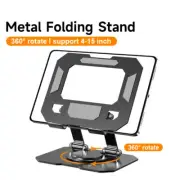 360° Rotation Metal Phone Tablet Holder Desktop Stand Foldable For iPad iPhone