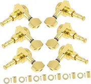 Yardwe 6Pcs String Guitar String Turners with String Lock Function Fully Enclosed Design for Electric and Acoustic Guitars Reliable Tuning Keys for Musicians Easy Maintenance