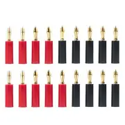 60 Pack Banana Plug Jack Connector Dual Screw 24K Gold Plated Speaker Wire 4mm