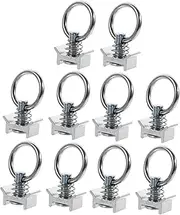 10pcs Single Rail Joint Track Accessories O-shaped Fitting Steel Single Track Fitting Tie down Steel Single Fitting Tie down Fitting Track Hook