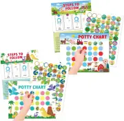 Potty Training Sticker，Sticker Chart for Kids Potty Training Reward Chart(Dinosa