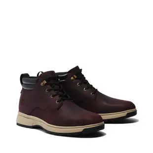 Timberland 男款酒紅色防水中筒休閒靴|A5XU1C60