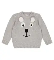 [Stella McCartney Kids] Stella McCartney Kids Baby embroidered cotton sweater M 24 grey
