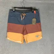 Howler Brothers Waveform Shorts Trunks Mens 33 Multi Surf Huckberry NWT $59
