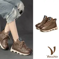 在飛比找momo購物網優惠-【Vecchio】真皮運動鞋 牛皮運動鞋/全真皮頭層牛皮手工