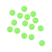 100Pcs Soft Rubber Fishing Beads Glow in the Dark 8mm for Fishing Rigs, Green