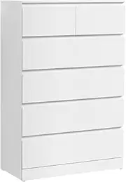 Artiss 6 Chest of Drawers Dresser Tallboy Storage Cabinet Bedroom White Pepe