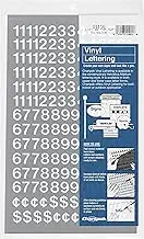 CHARTPAK Self-Adhesive Vinyl Numbers, 1/2 Inch High, White, 210 per Pack (01116)