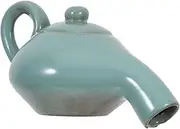 MOBUTOFU Fountain Flowing Water Clay Pot Indoor Water Feature Outdoor Water Feature Fish Tank Decoration Waterfall Fish Tank Accessories Fountain Jar Fish Aquarium Decor Ceramics Sky-Blue