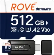 ROVE Ultimate Micro SD Card microSDXC 512GB with USB 3.2 Card Reader 170MB/s