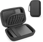 External Hard Drive Case, Compatible with WD Passport Elements/Toshiba/Seagate Hard Drive, Travel Bag Carrying Hard Case (Size: 15 x 10.5 x 5 cm) (Black)