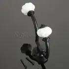 1PC WALL METAL HOOK HANGER WITH CERAMIC KNOBS FOR CLOTHES COAT HAT TOWER HANGING