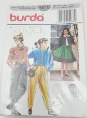 Burda 4976 Teen Girls Jacket skirt Pants Sewing Pattern Sizes 10-16 Junior