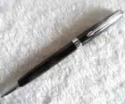 Parker Sonnet Series Ballpoint Pen Black White Clip Fine Nib Blue Ink Refill