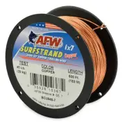 American Fishing Wire Surfstrand Copper 1x7 Bare Trolling Wire, Copper Color,...