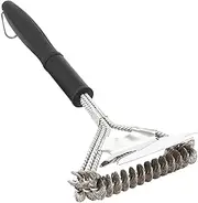 BESPORTBLE Barbecue Cleaning Brush Steel Wire Grill Brush Handle for Easy Cleaning