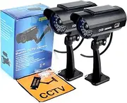 Dummy Security Dome Camera Simulated Surveillance Cameras for Home, 2PCS
