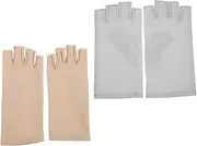 [ANDRESLAD] Sun Shield Gloves for Women Uv Blocking Breathable Anti-Slip Fingerless for Cycling Driving Outdoor Activities
