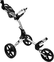 Stinger Golf Products SG-2 Compact: Lightweight Push Buggy Golf Cart with Fast Folding Design & Built-in Accessories Holder - Silver Golf Buggy Push Cart. Ultra Compact Golf Buggies for Your Golf Bag