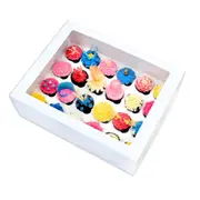 BULK 50pk 24 Holds White Cupcake Box (50.5x34x11cm)