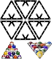 6 Pcs Billiards Magic Ball Rack Triangle Ball Rack Holder Billiard Table Positioning Pool Triangle Rack Magic Rack Sheet with Pool Table Marker Dots Pool Table Ball Holder Billiard Table Accessory