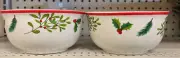 New Royal Norfolk Snow Flake Stoneware Soup Cereal Bowls Set of 2
