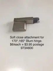 blum soft close attachment For 170deg , 165deg