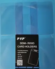 Semi-Rigid Card Holders for Grading Submissions Ultra-Clear Vinyl 1/2" Lip (QTY)