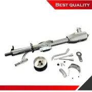 Chrome 28" Tilt Auto Steering Column w/Key & 9 Hole Adapter & Shift Indicator